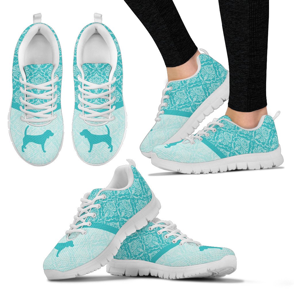 Floral Paisley Vintage Pastel Beagle Sneakers