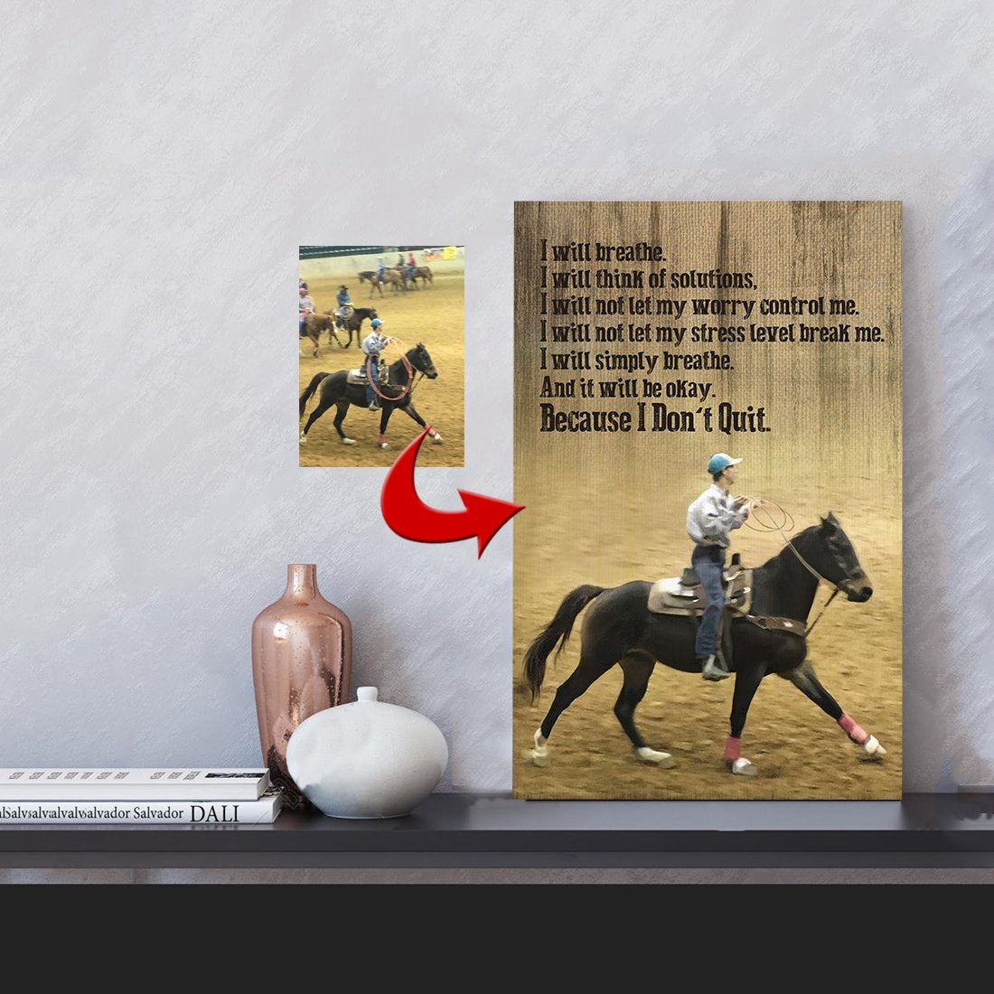 I Will Breathe - I Don't Quit Horse Custom Canvas Print