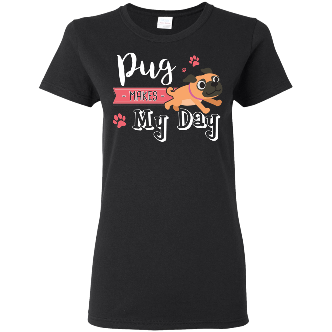 Pug Makes My Day T Shirts