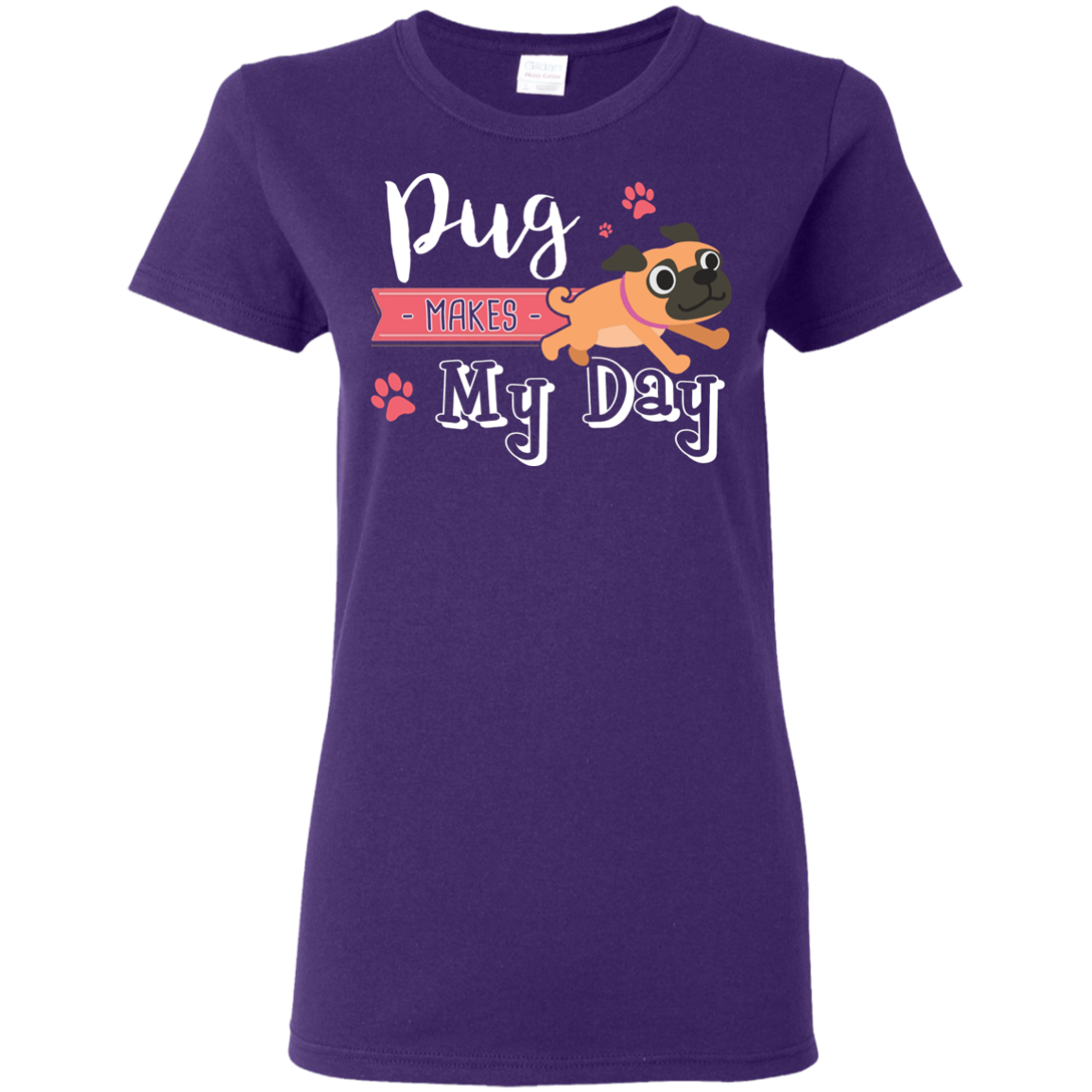 Pug Makes My Day T Shirts