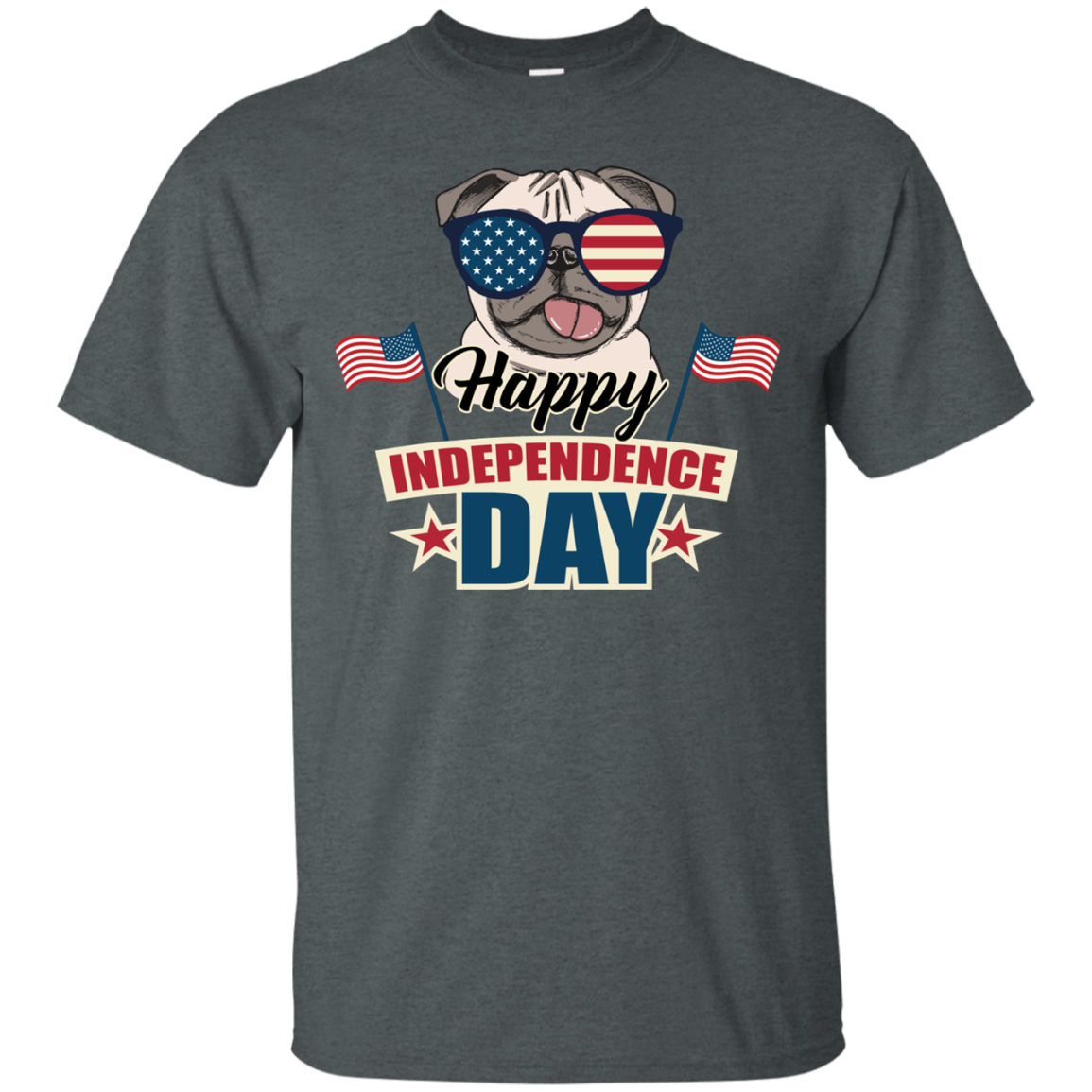 Happy Independence Day Pug T Shirts V1