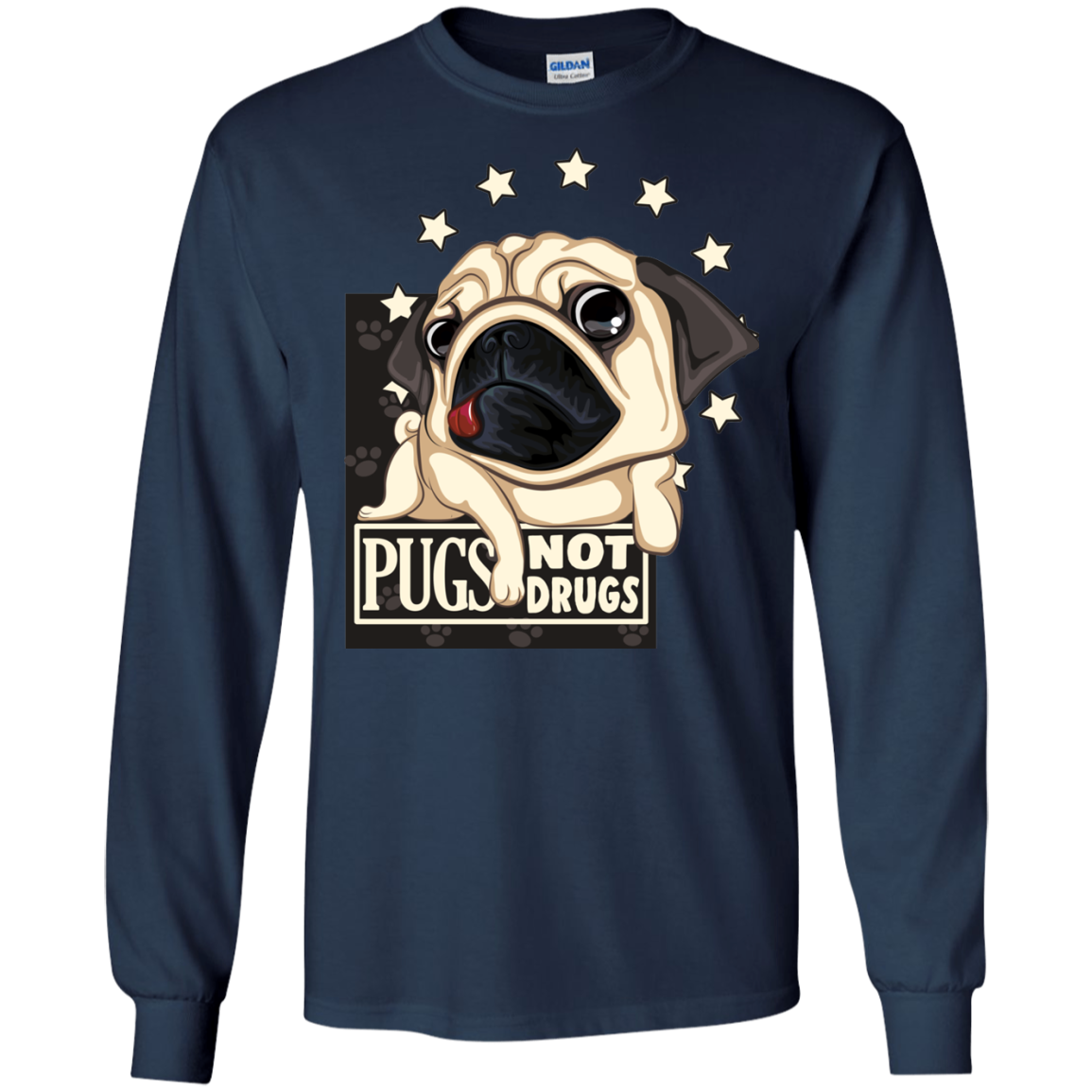 Lovely Black Gift For Collection Dog T Shirts Pugs Not Drugs V2