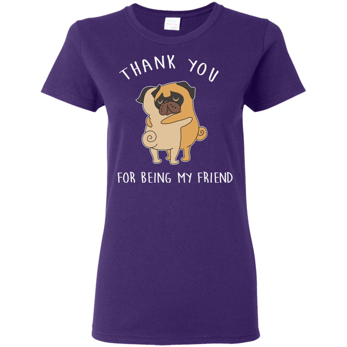 Interesting Black Gifts For Pug T Shirts Thank You For Being My Friend