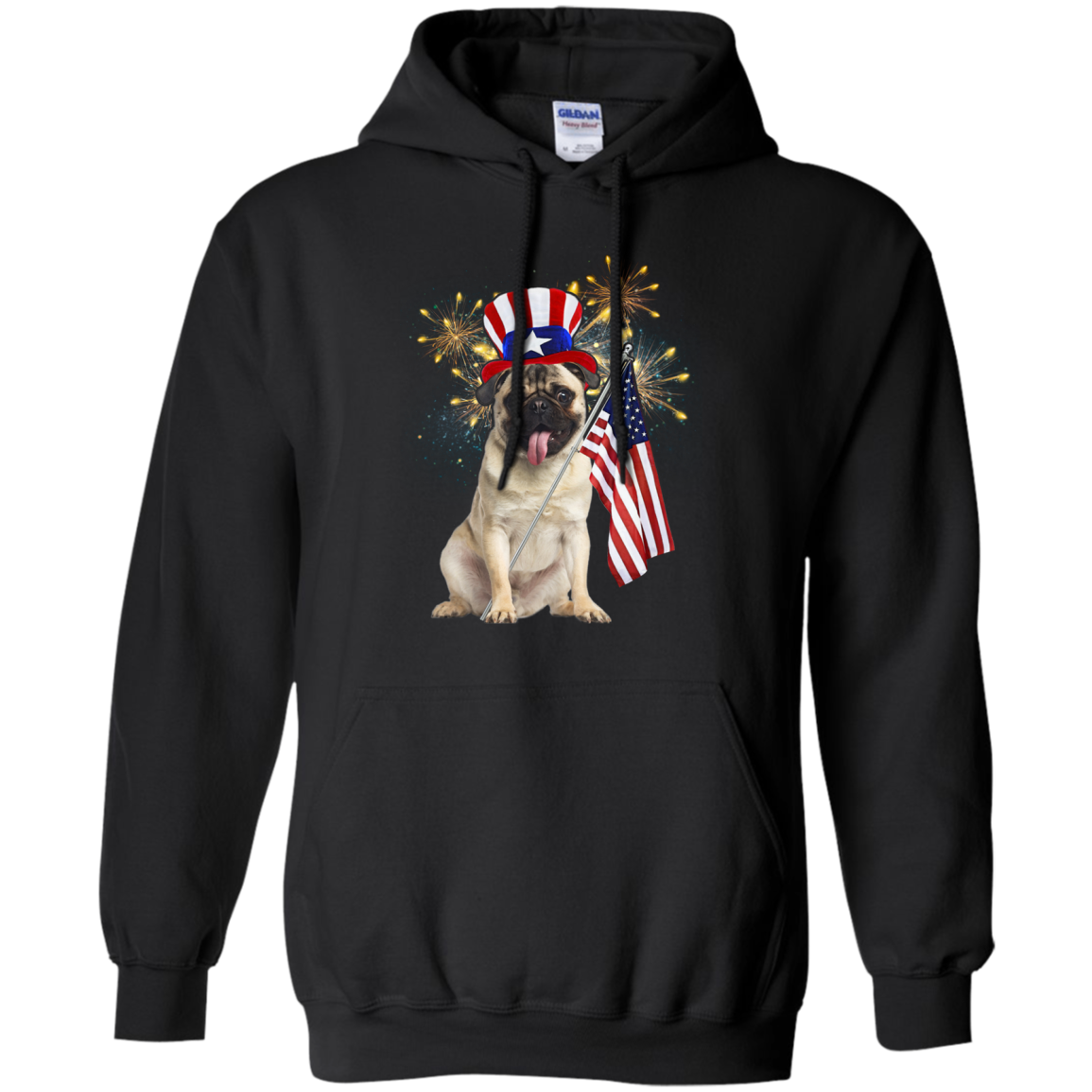Independence Day Pug T Shirts