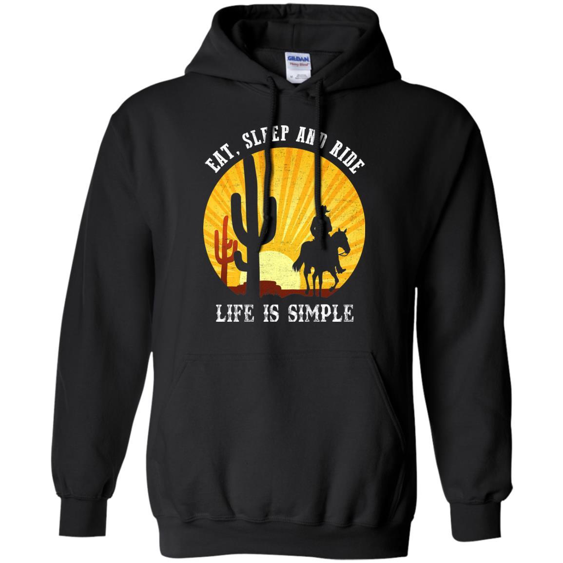 Nice Horse Tshirt Eat Sleep And Ride Life Is Simple cool equestrian gift