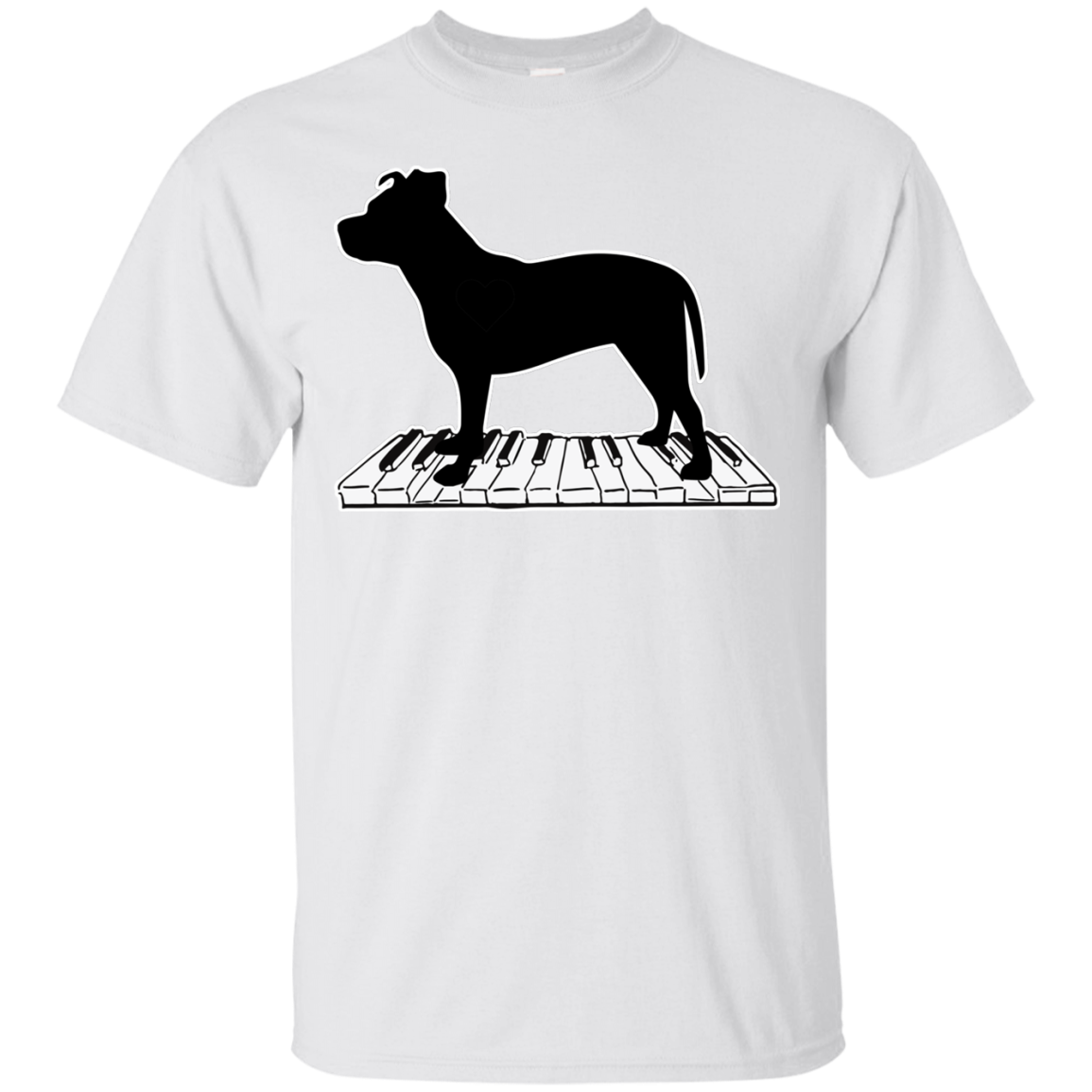 Pitbull Playing Piano Music T Shirts V2