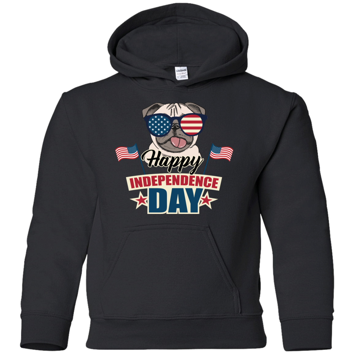 Happy Independence Day Pug T Shirts V1