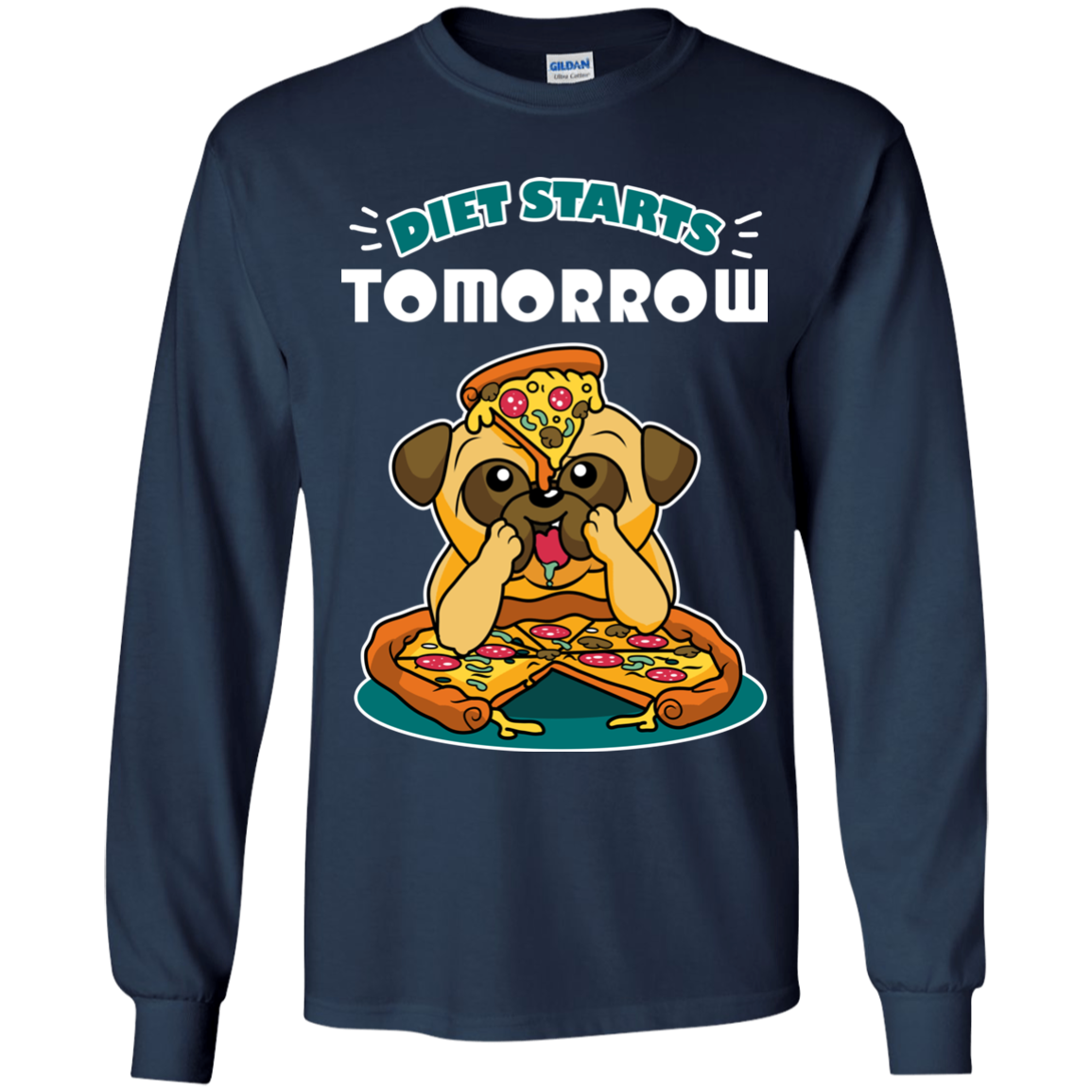 Diet Starts Tomorrow Pug T Shirts