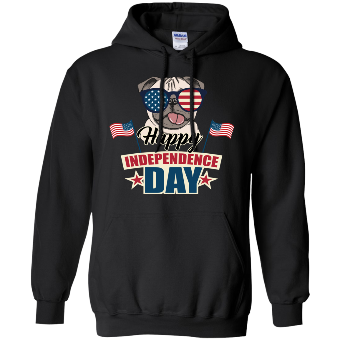 Happy Independence Day Pug T Shirts V1