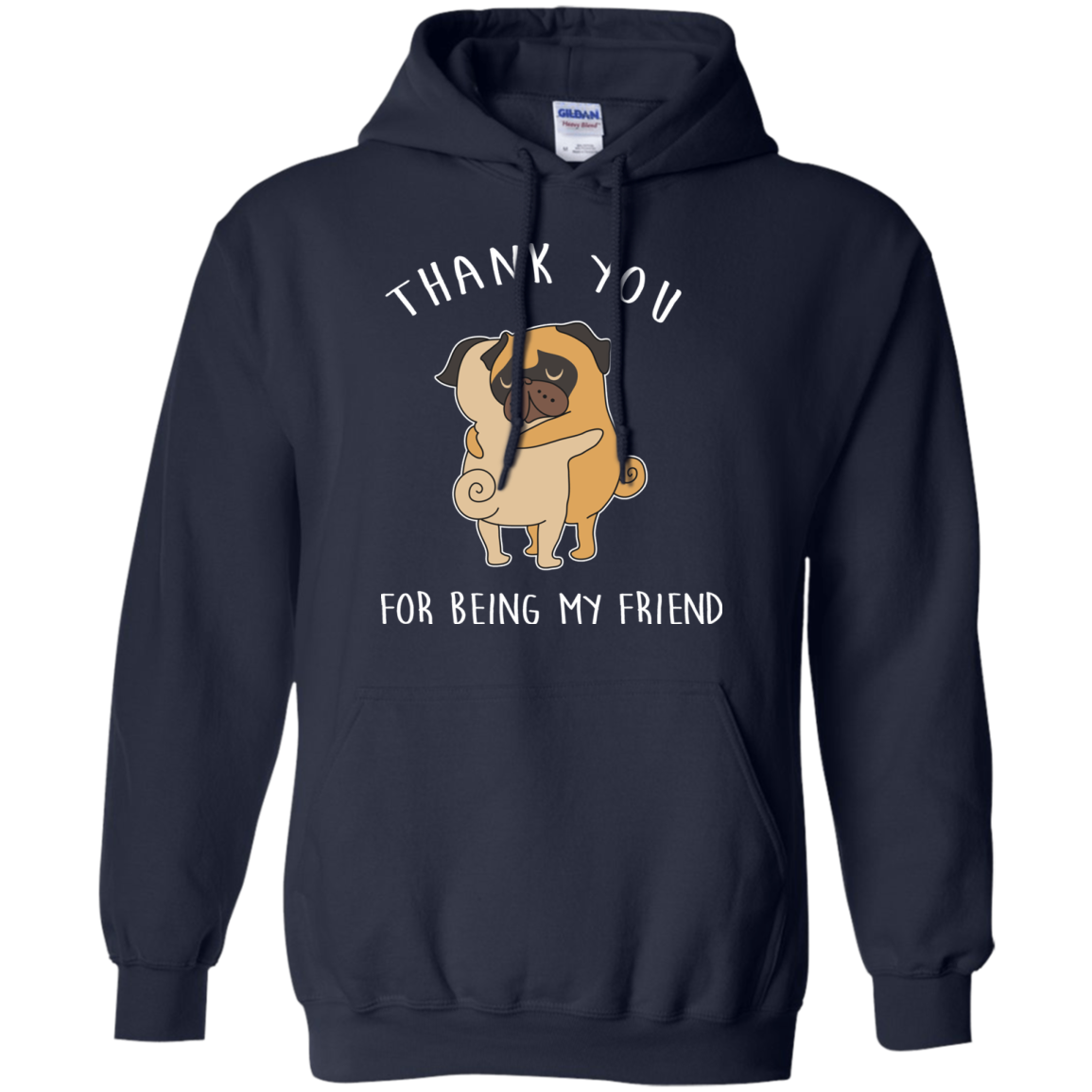 Interesting Black Gifts For Pug T Shirts Thank You For Being My Friend