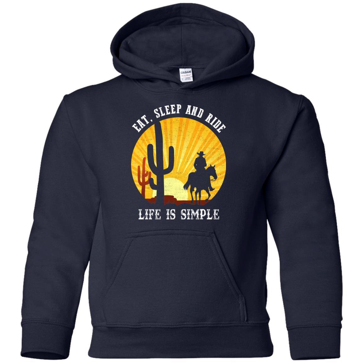 Nice Horse Tshirt Eat Sleep And Ride Life Is Simple cool equestrian gift