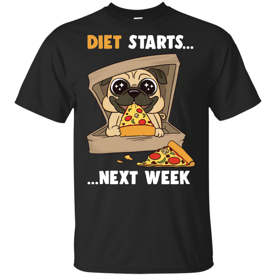 Diet Starts Next Week Pug T Shirts