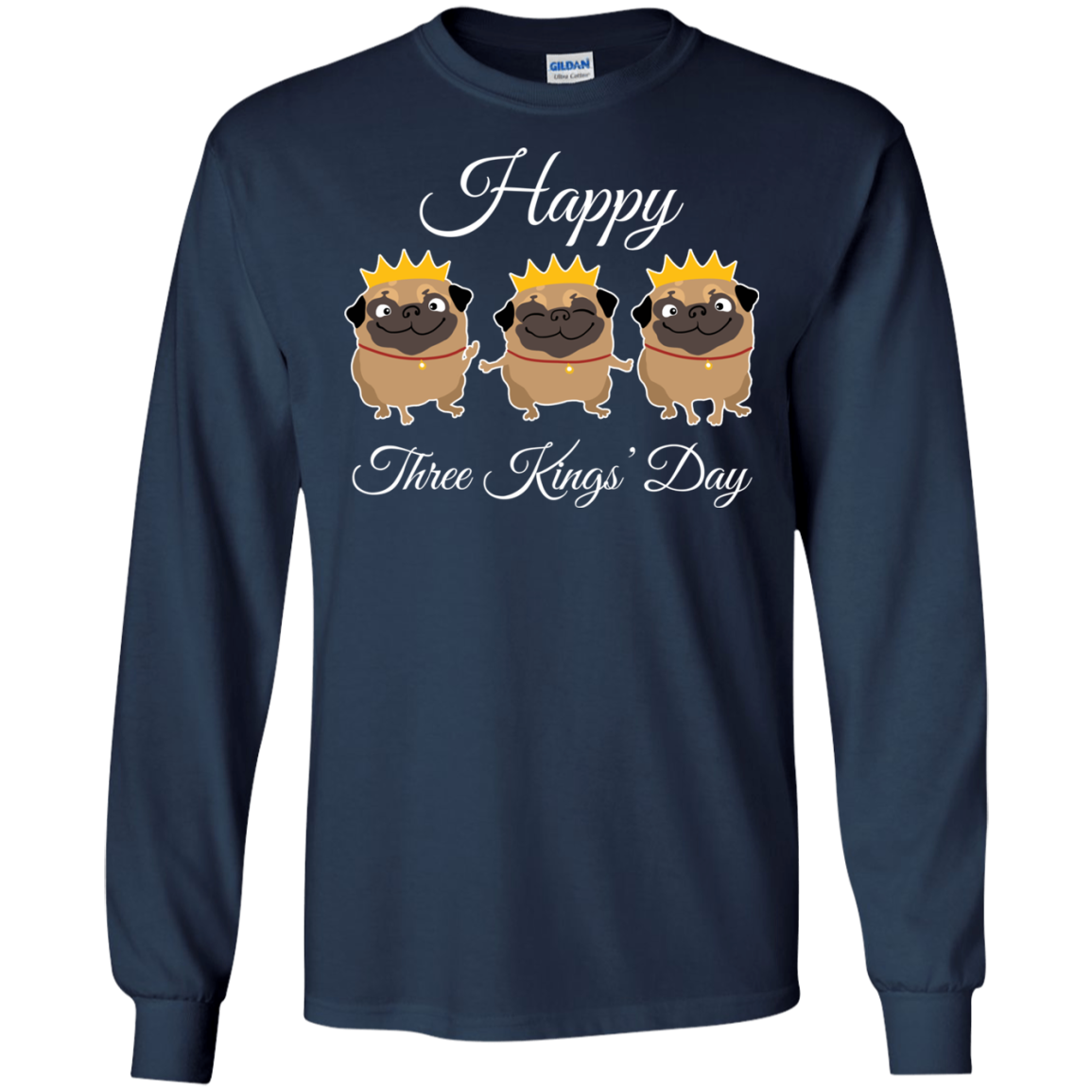 Nice Pug T Shirts - Three Kings' Day Pug, is a cool gift for friends