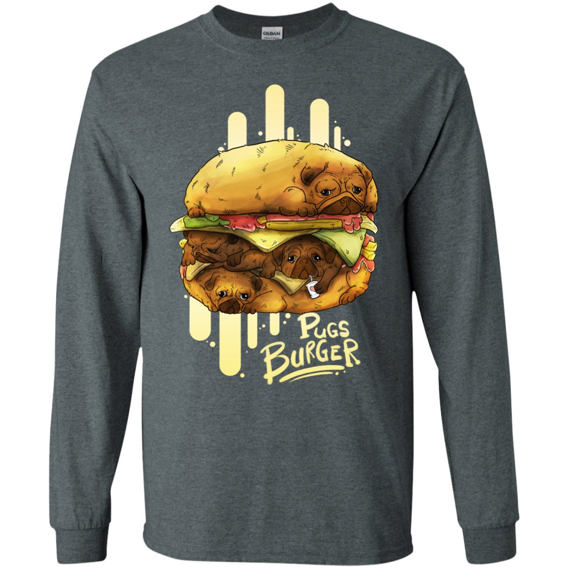 Pug Burger T Shirts