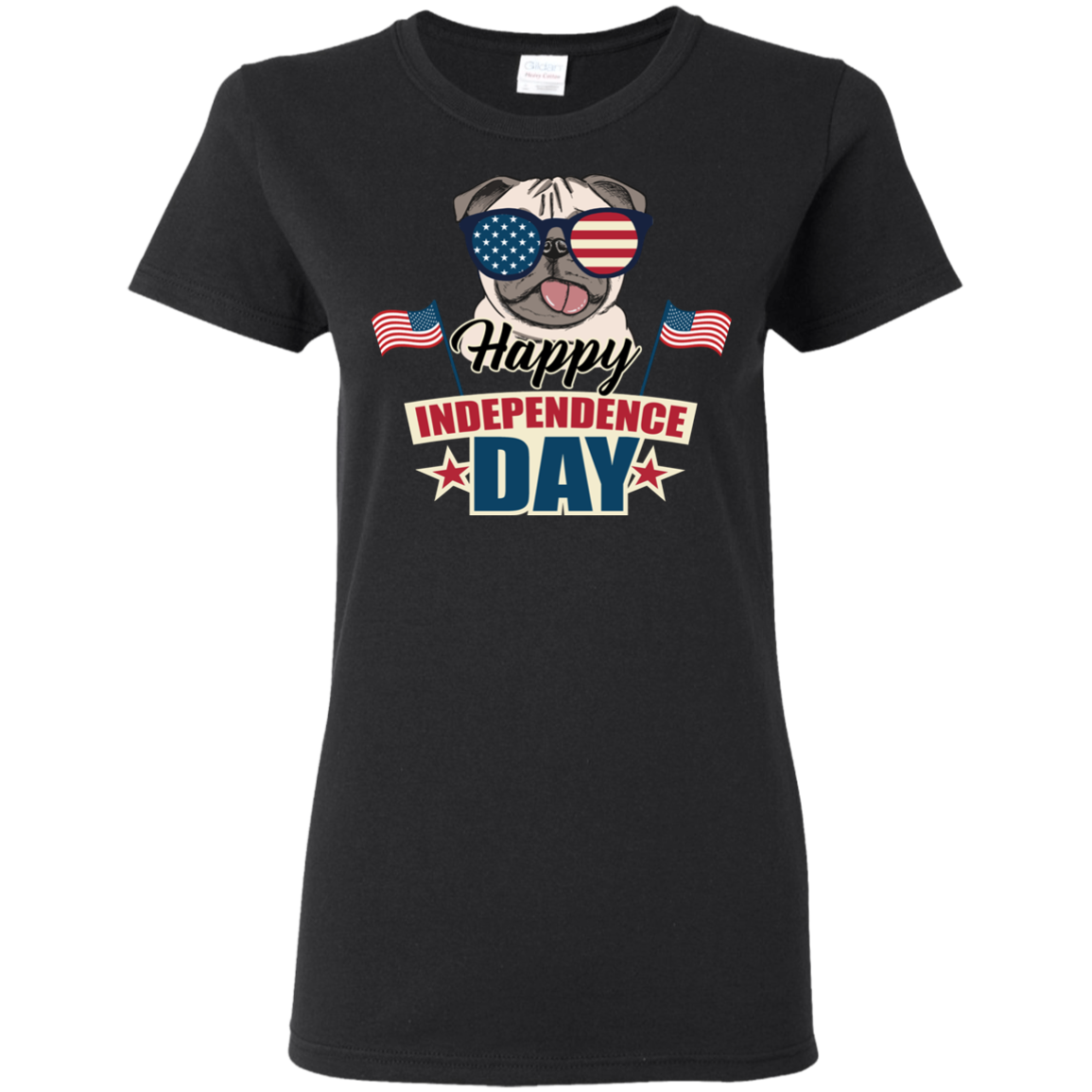 Happy Independence Day Pug T Shirts V1