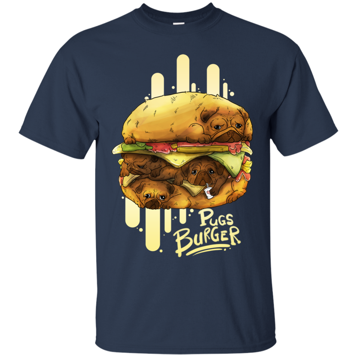 Pug Burger T Shirts