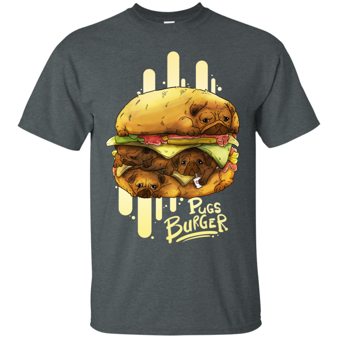 Pug Burger T Shirts