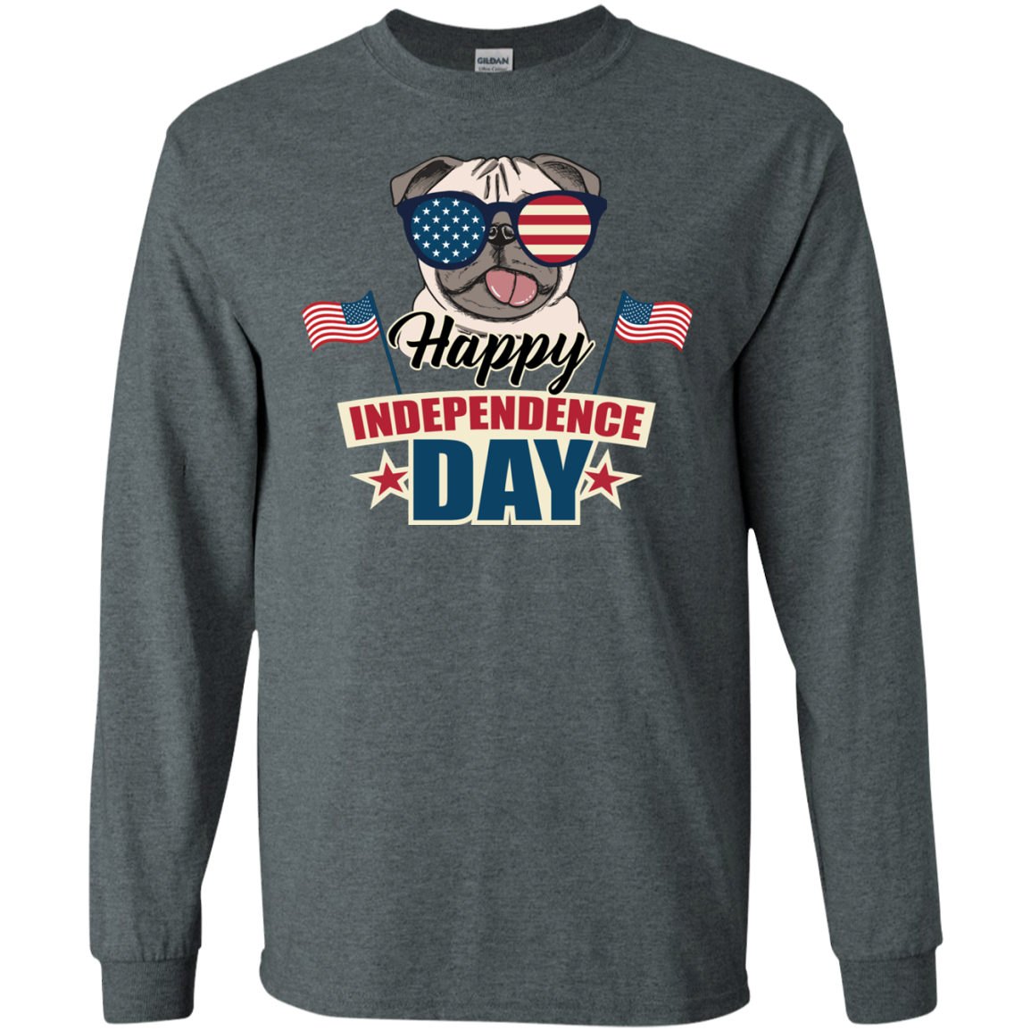 Happy Independence Day Pug T Shirts V1