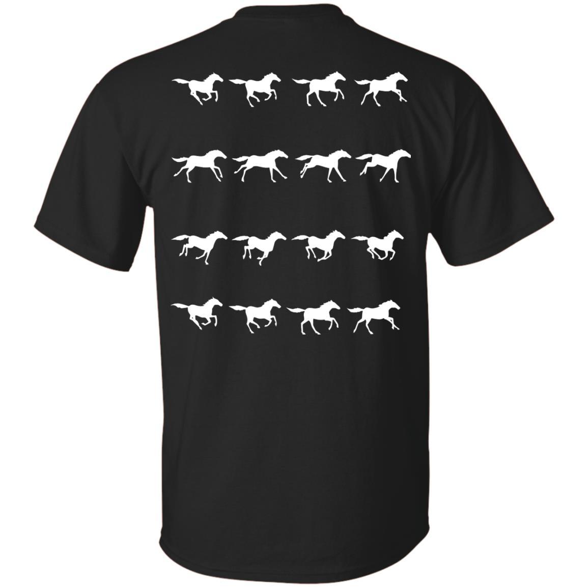 Horse Running Stop Motion Horse Tee Shirt For Equestrian Gift