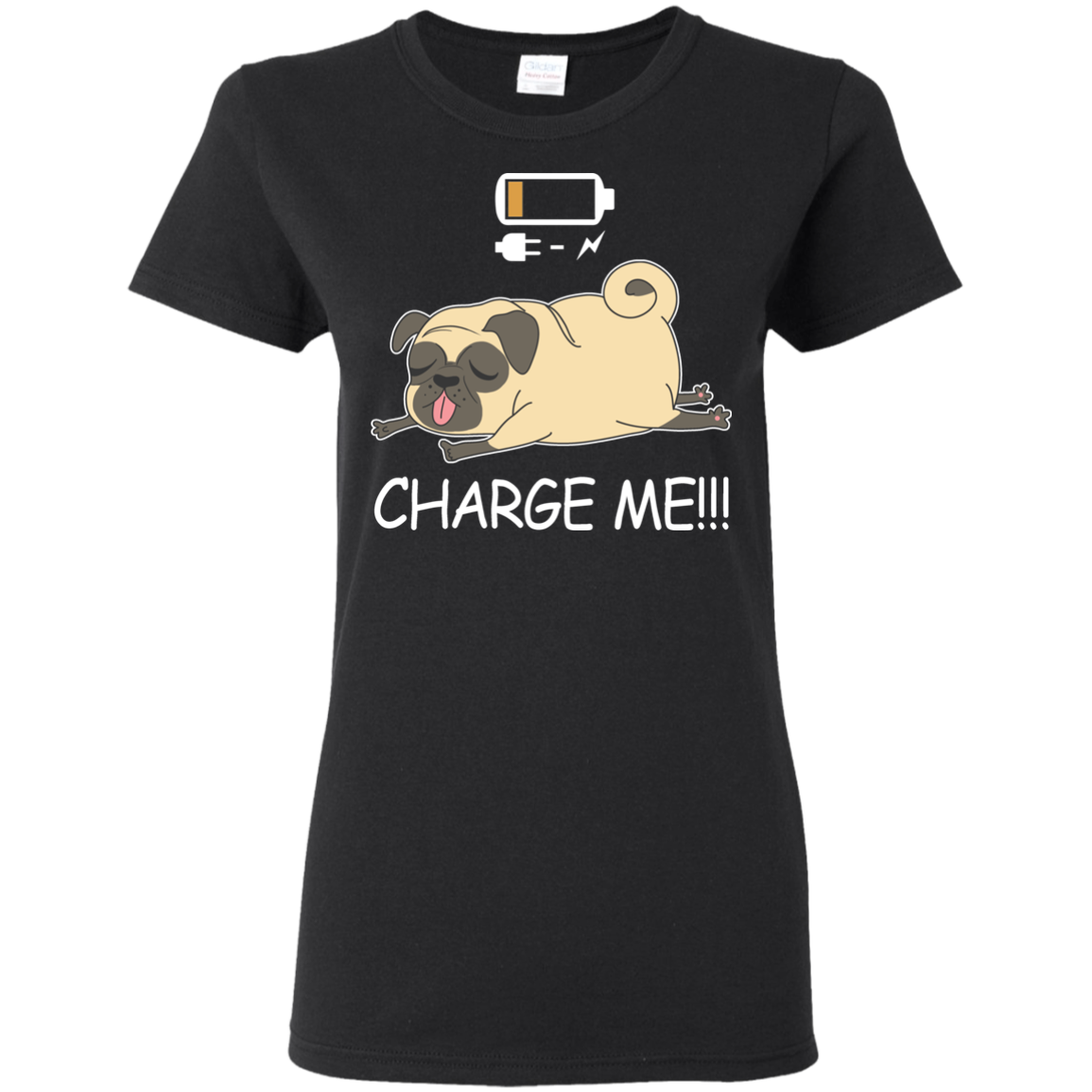 Interesting Black Presents For Collection Pug T Shirts Charge Me