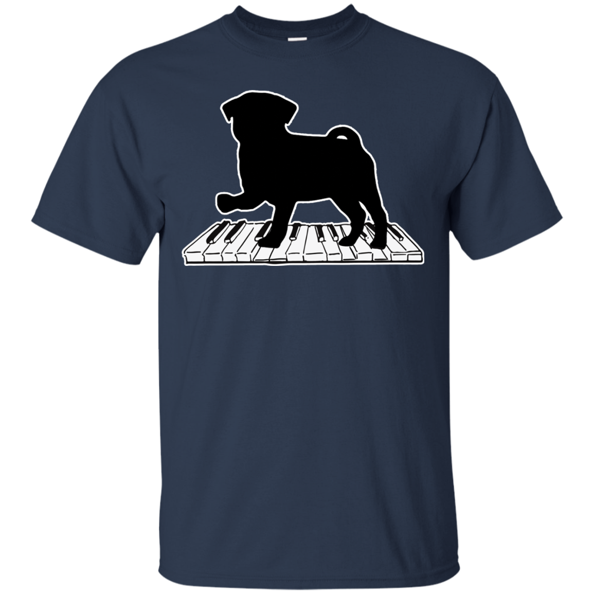 Pug Playing Piano Music T Shirts