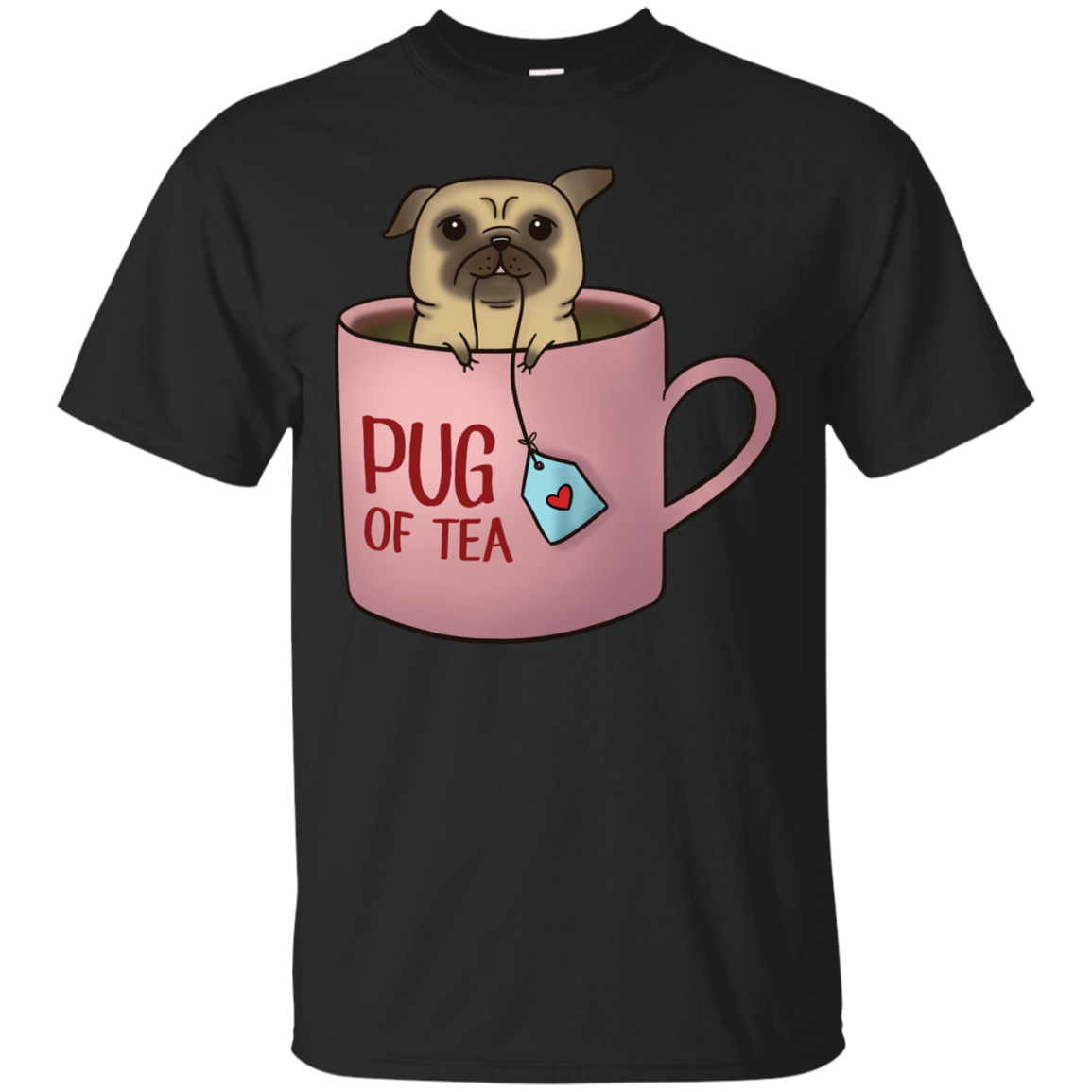 Pug Of Tea Pug T Shirts