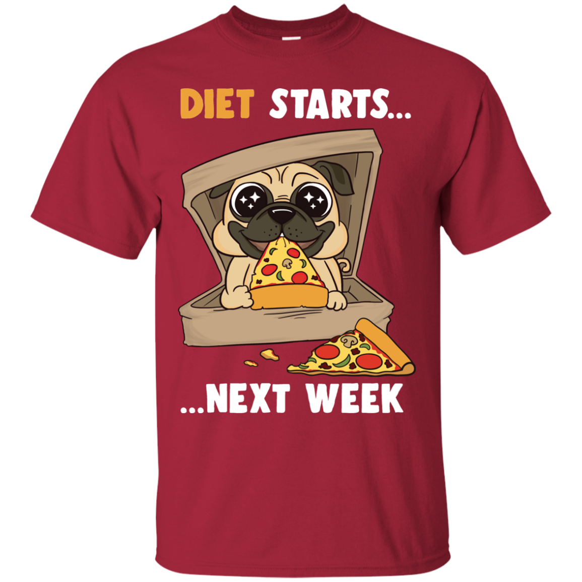 Diet Starts Next Week Pug T Shirts
