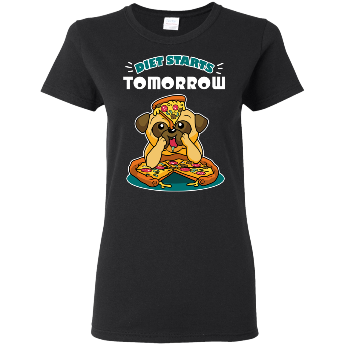 Diet Starts Tomorrow Pug T Shirts
