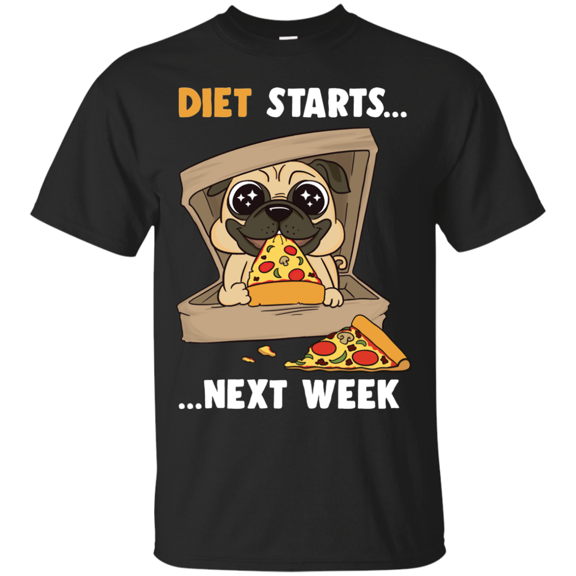 Diet Starts Next Week Pug T Shirts