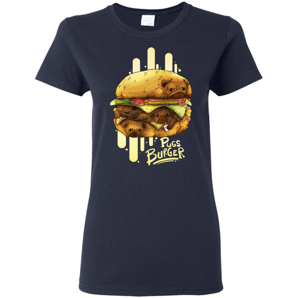 Pug Burger T Shirts