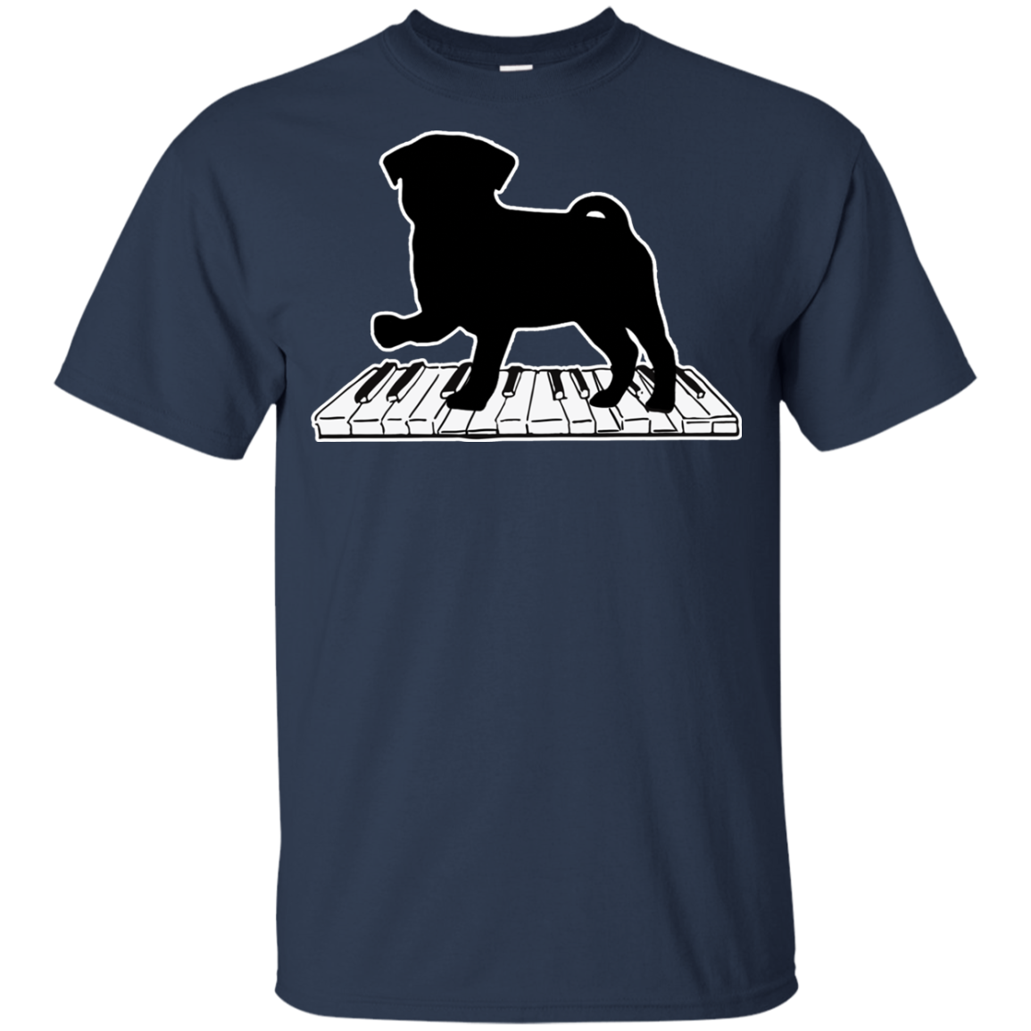 Pug Playing Piano Music T Shirts