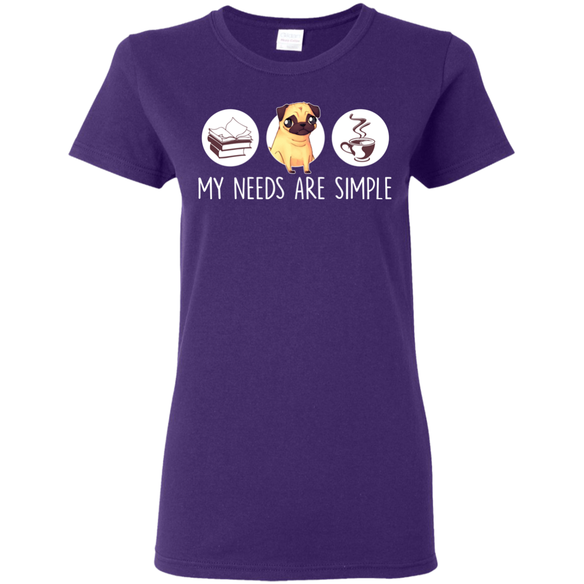 Nice Pug T Shirts - My Need Is Simple, is a cool gift for your friends