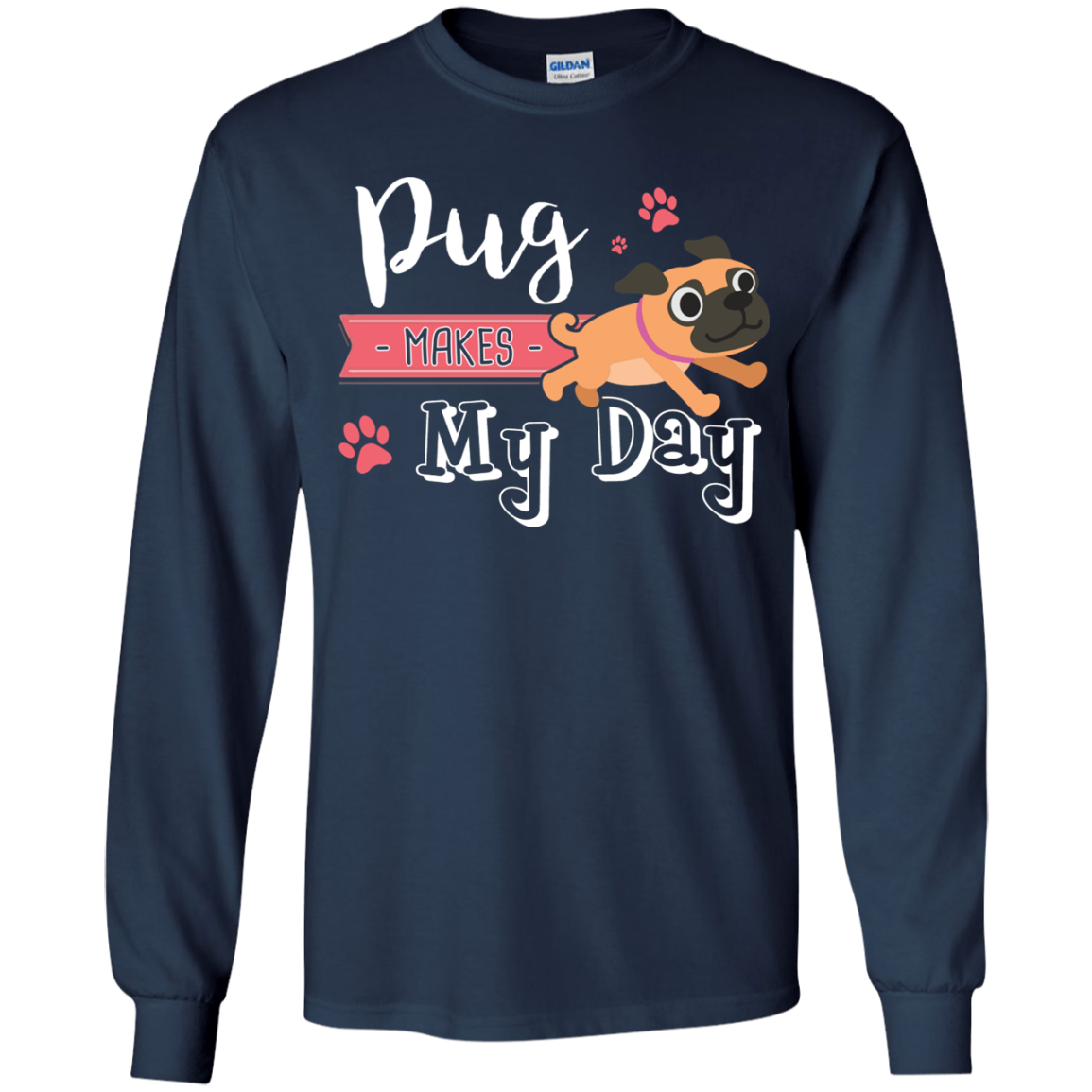 Pug Makes My Day T Shirts