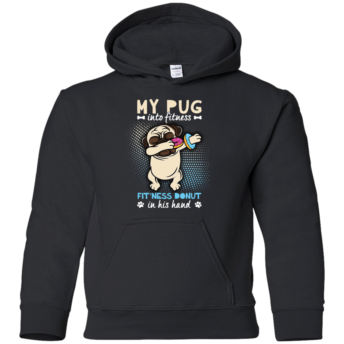 My Pug Into Fitness Donut Pug T Shirts