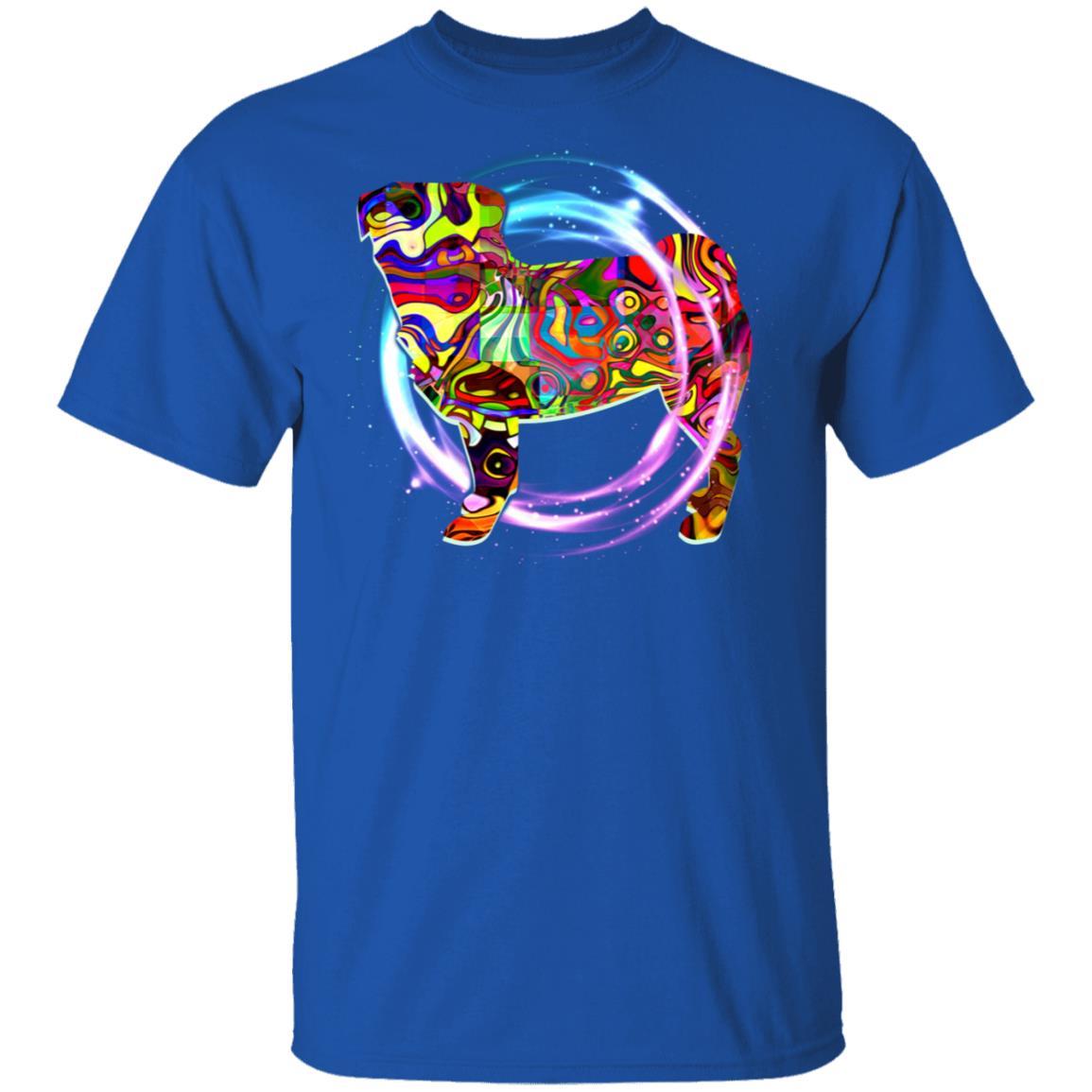 Psychedelic Pug Tshirt Puppy Gift For Lover