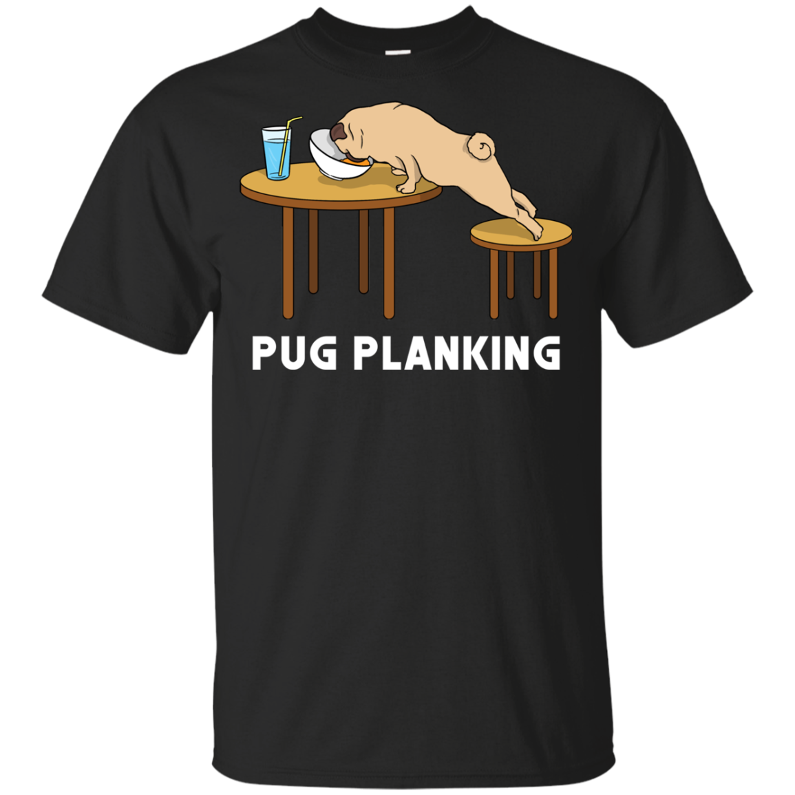 Pug Planking T Shirts