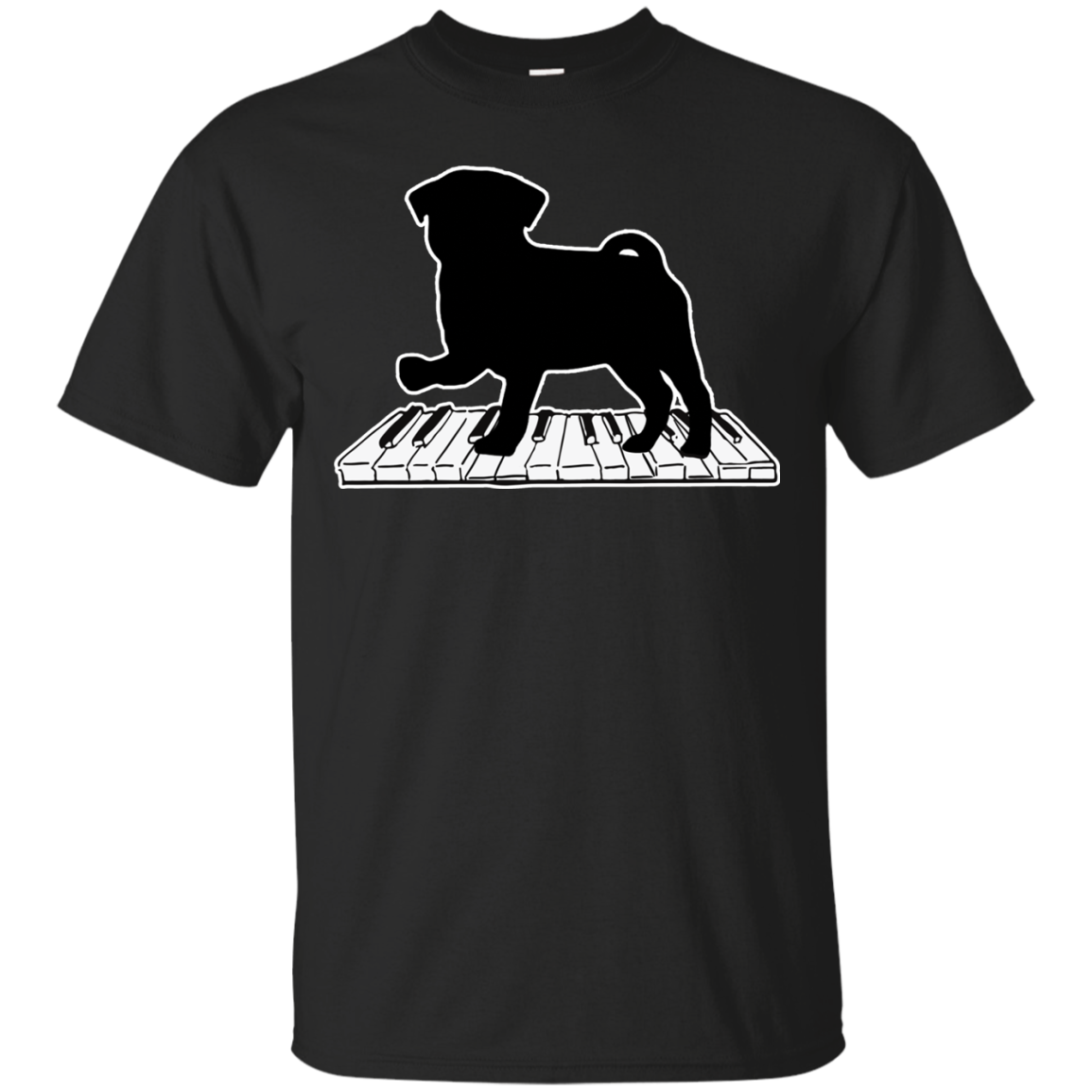 Pug Playing Piano Music T Shirts