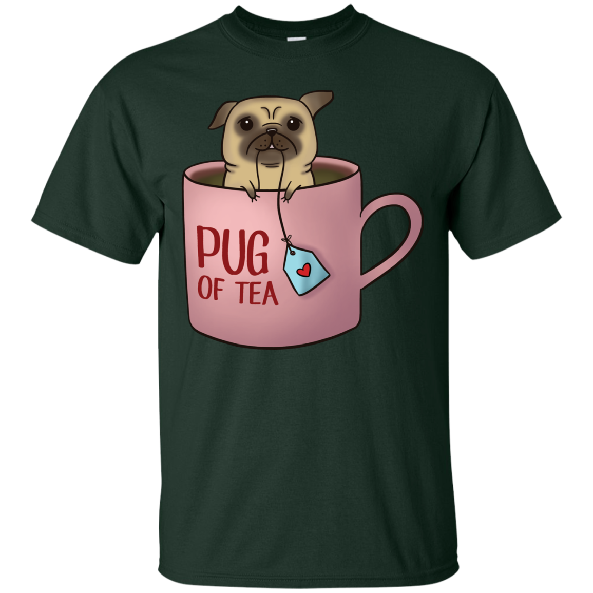 Pug Of Tea Pug T Shirts