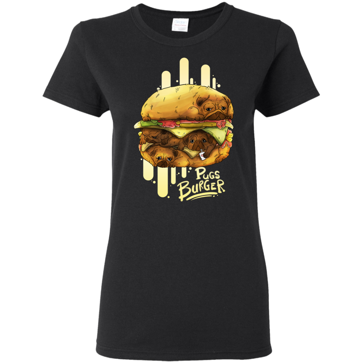 Pug Burger T Shirts