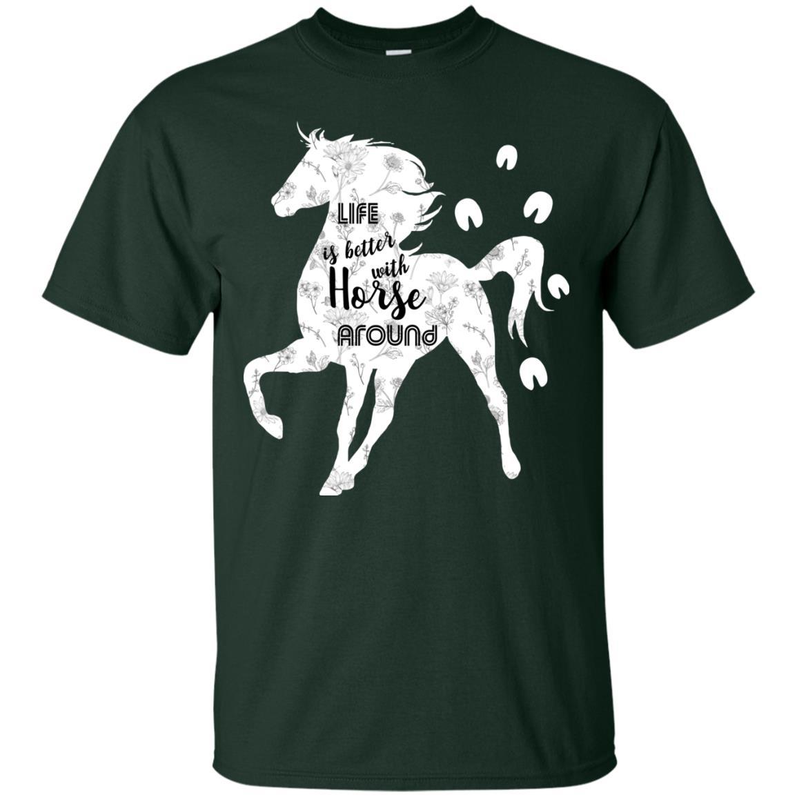 Life Is Better With Horse Around Equestrian Tshirt For Lover