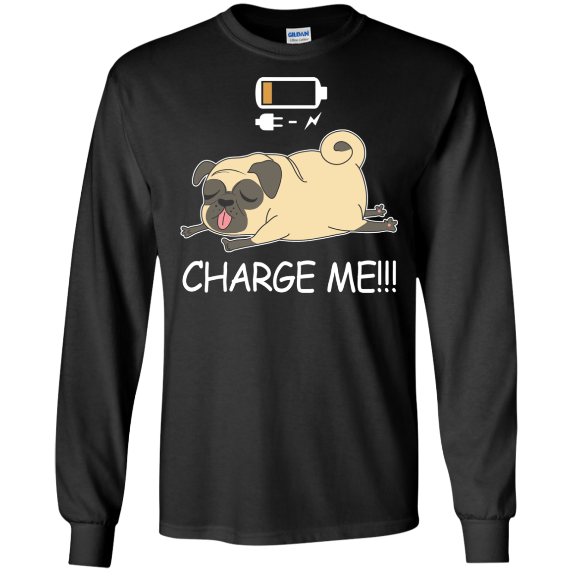 Interesting Black Presents For Collection Pug T Shirts Charge Me