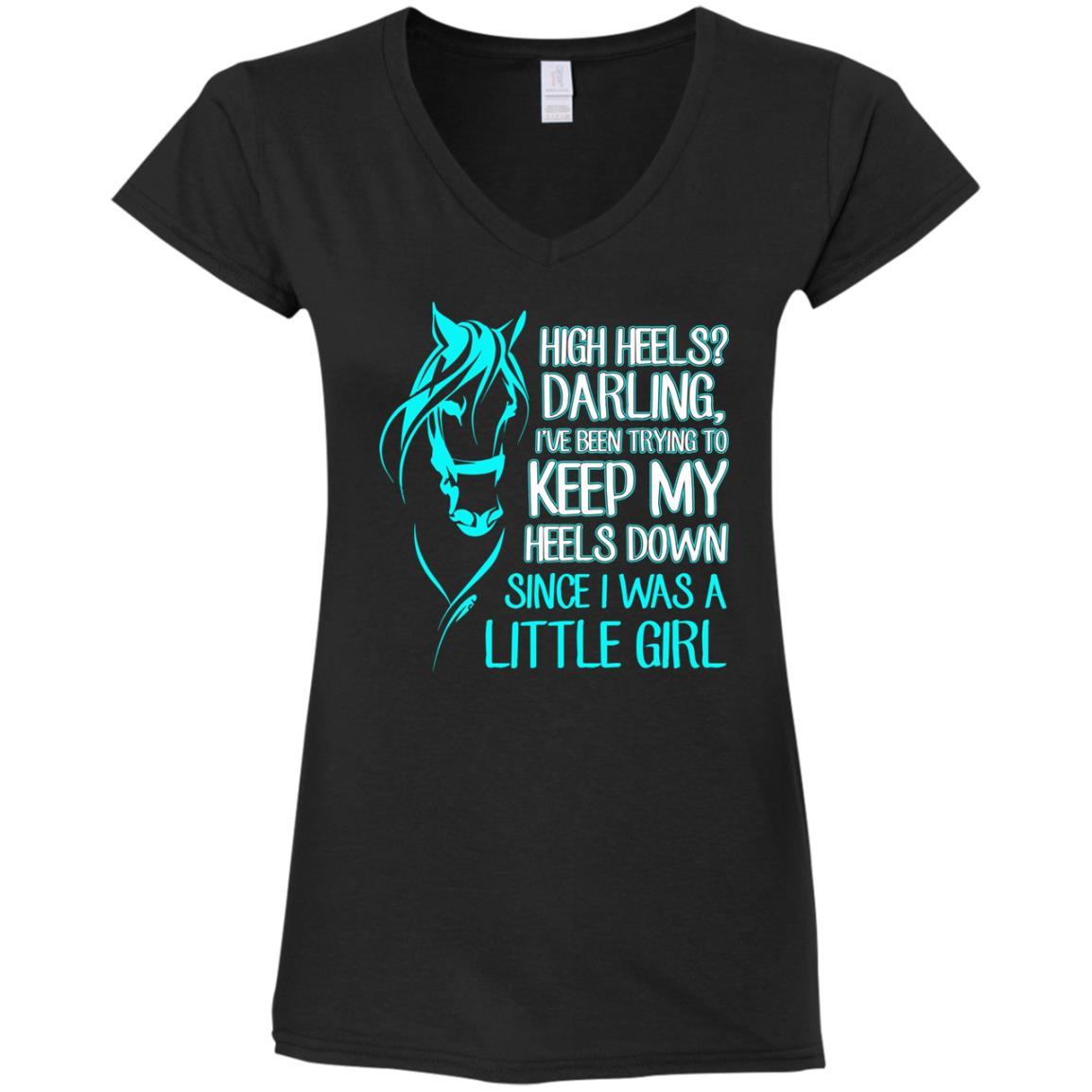 Keep My Heels Down Since I Was A Little Girl Horse Tshirt For Equestrian Girl