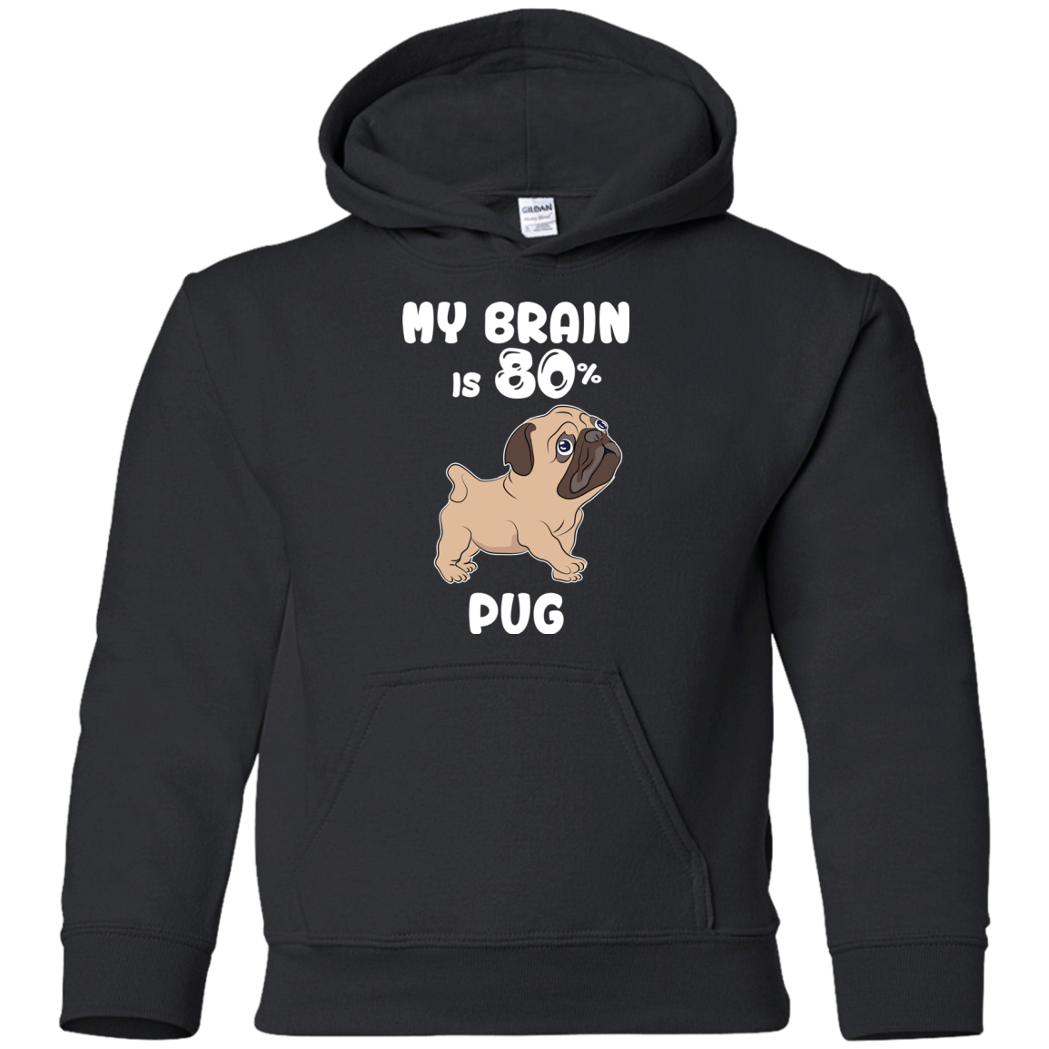 Pug - My brain is 80% T Shirts?