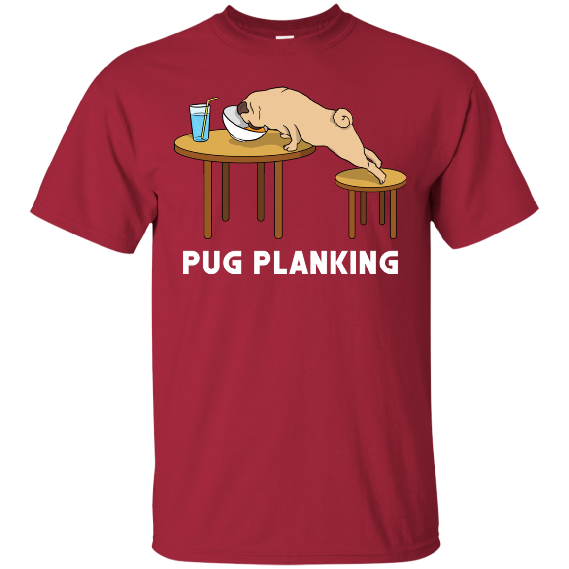 Pug Planking T Shirts