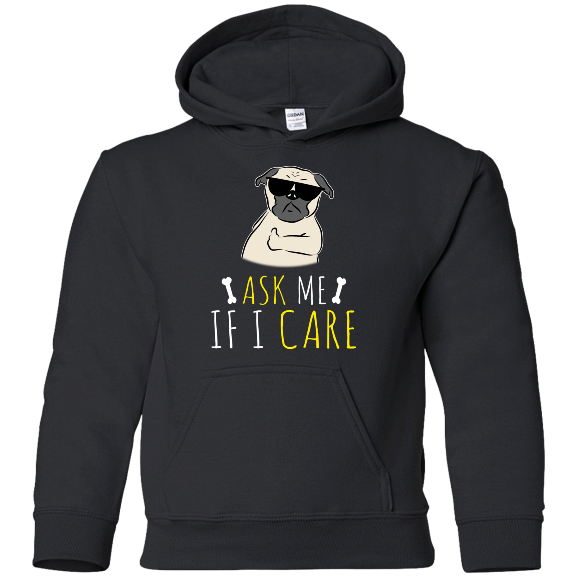Ask Me If I Care Pug T Shirts
