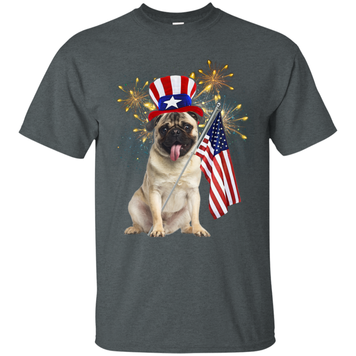 Independence Day Pug T Shirts