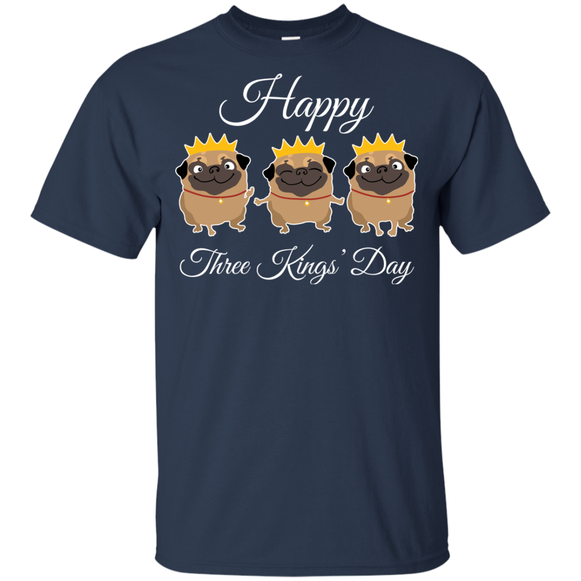 Nice Pug T Shirts - Three Kings' Day Pug, is a cool gift for friends