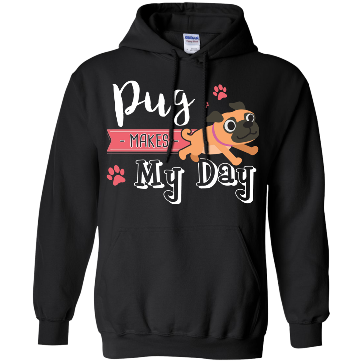Pug Makes My Day T Shirts