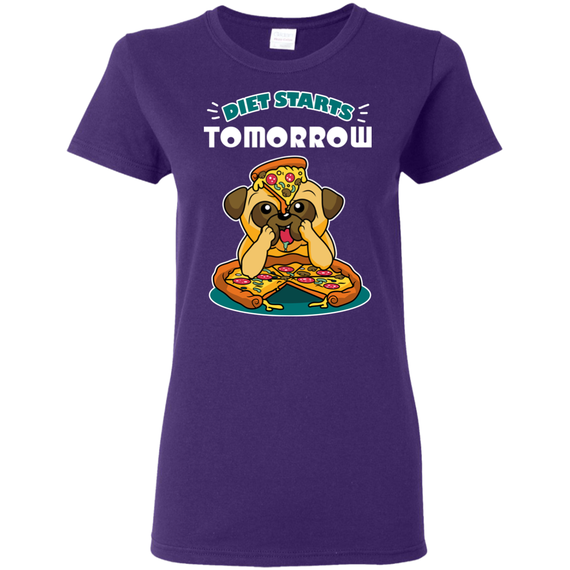 Diet Starts Tomorrow Pug T Shirts
