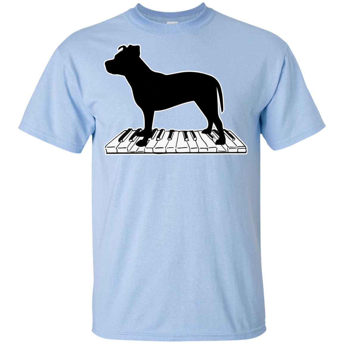 Pitbull Playing Piano Music T Shirts V2